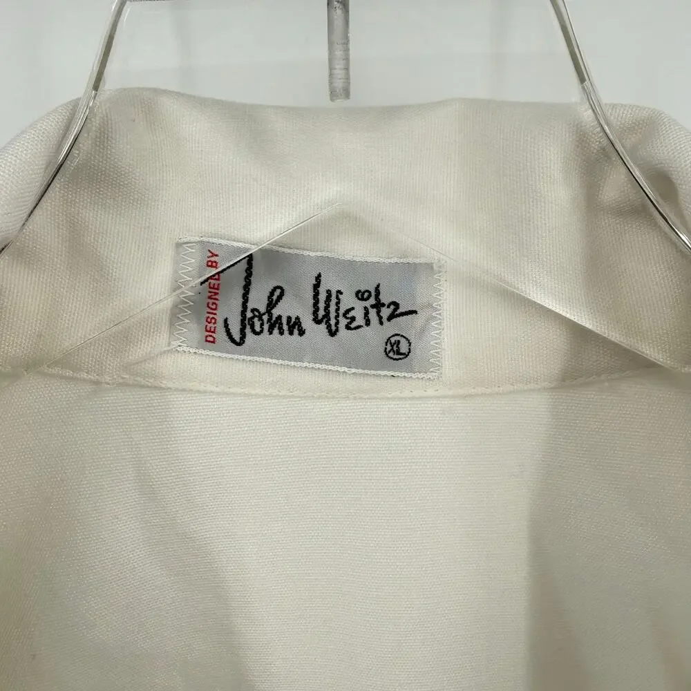 Vintage State O Maine by John Weitz White Shirt & Pool Shorts Mens XL Cabana Set